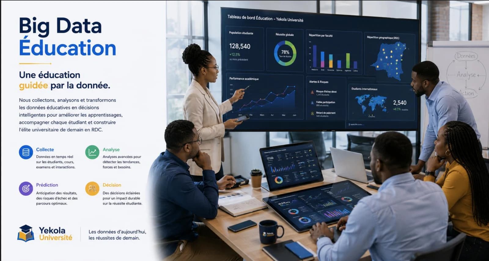 Une éducation guidée par la donnée — Big Data Éducation Yekola Université.