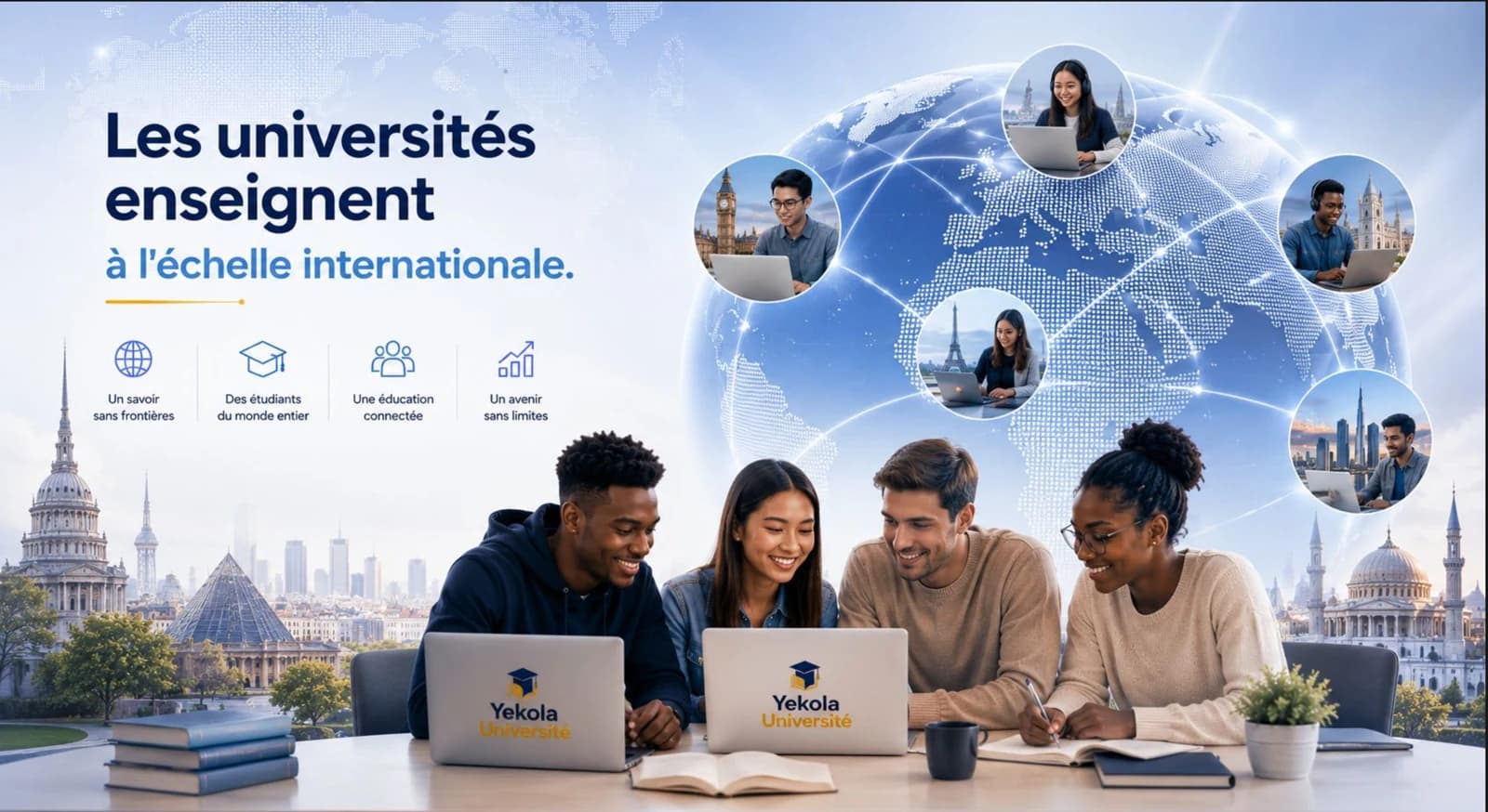 Les universités enseignent à l'échelle internationale — un savoir sans frontières, des étudiants du monde entier.